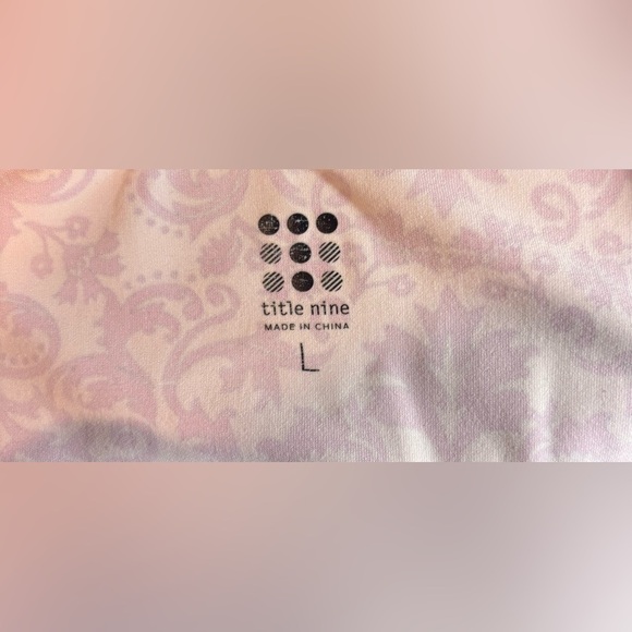 Title Nine Pink White Floral Stretch Dress Size Large Activewear Travel - Picture 4 of 6